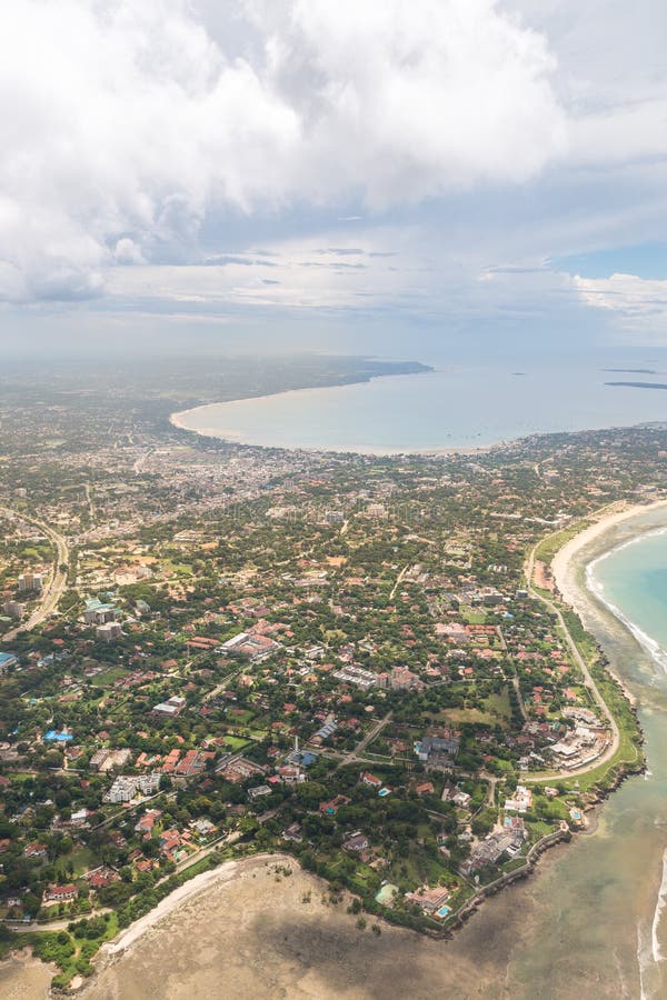 Vue aérienne de Dar Es Salaam image libre de droits