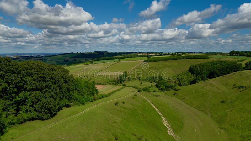 Vue aérienne de la campagne du Yorkshire Nord Angleterre banque de vidéos