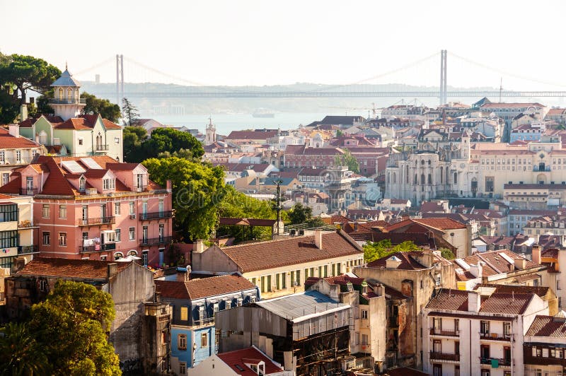 Download Vue Aérienne De Lisbonne, Portugal Image stock - Image du été, sunset: 77161461