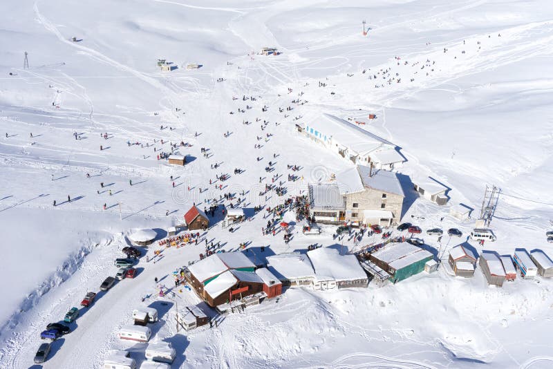 Vue aérienne de Ski Resort Falakro, en Grèce