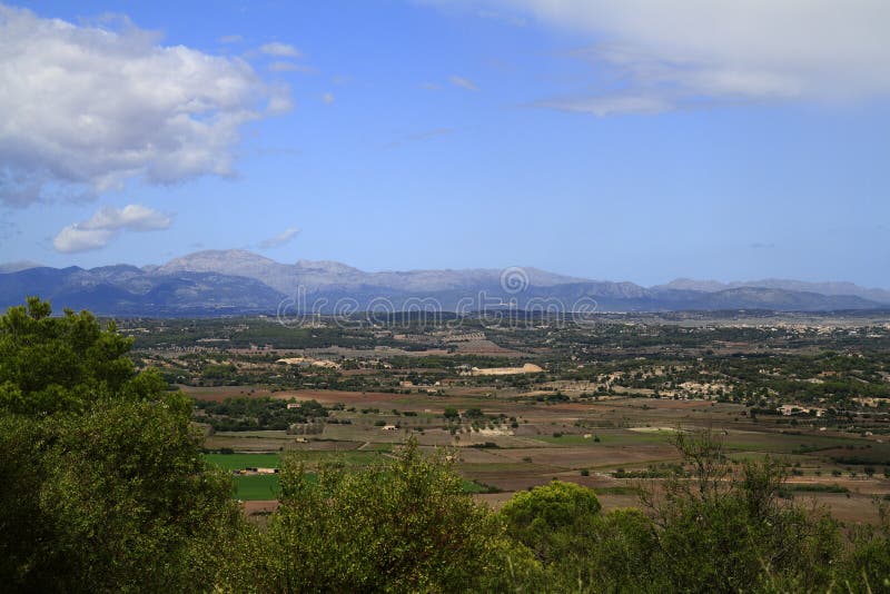 Vue aérienne des champs, Majorque. Vue aérienne des champs, champ de Majorque, Îles Baléares, Espagne