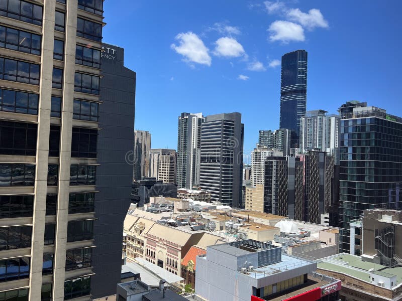 Vue aérienne du paysage urbain de Brisbane CBD Queensland Australie photographie stock libre de droits