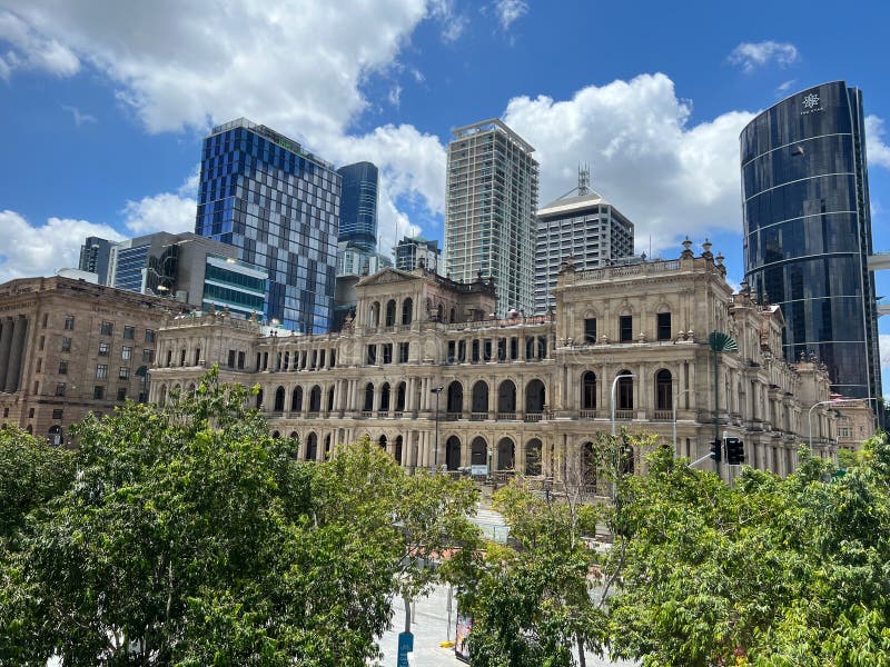 Vue aérienne du paysage urbain du Trésor Hotel Brisbane Queensland Australie photos libres de droits