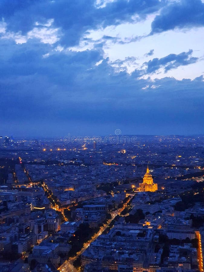 Vue d'ariel de Paris et la Tour Eiffel Paris, France photos stock