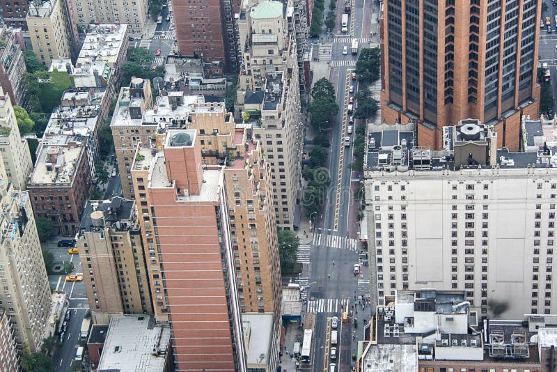 Vue d'Ariel sur Manhattan New York LES Etats-Unis Beau fond image libre de droits