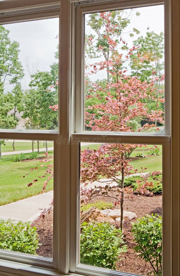 Vue d'hublot de cour image libre de droits