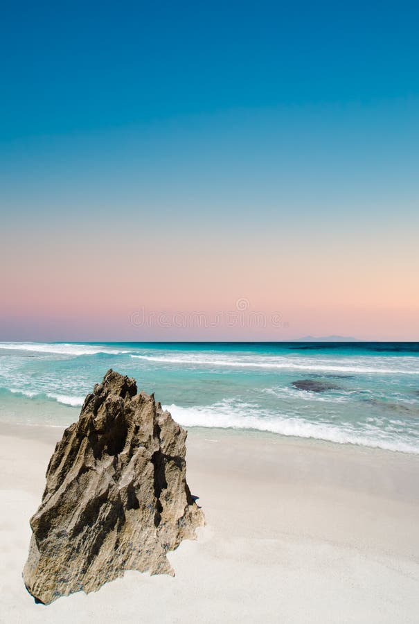 Beautiful Beach with a single rock. Beautiful Beach with a single rock