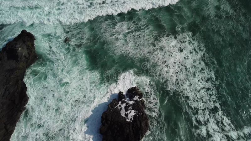 Vue d'oiseaux sur le village près de punto hedalgo sur la côte atlantique clips vidéos