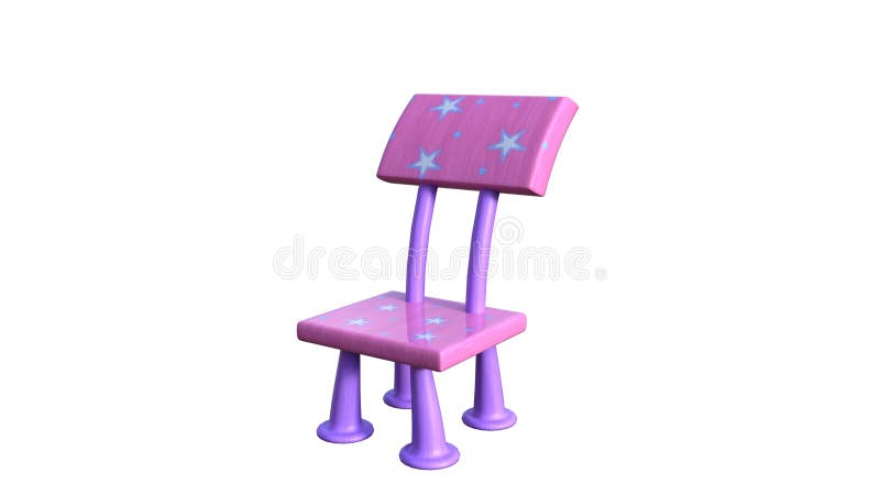 Vue d'une petite chaise colorée du ` s d'enfants illustration stock Vue d'une petite chaise colorée du ` s d'enfants illustration stock