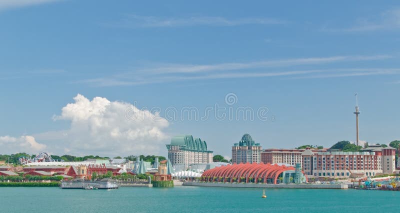 Vue d'île de Sentosa, Singapour images stock Vue d'île de Sentosa, Singapour images stock