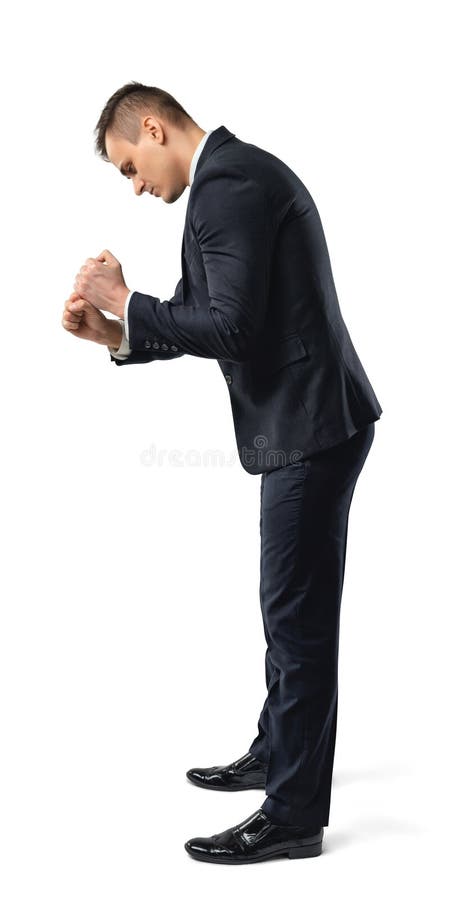 Download Vue De Côté D'un Homme D'affaires Portant Le Sac Invisible, D'isolement Sur Le Fond Blanc Image stock - Image du concept, livrez: 77155289