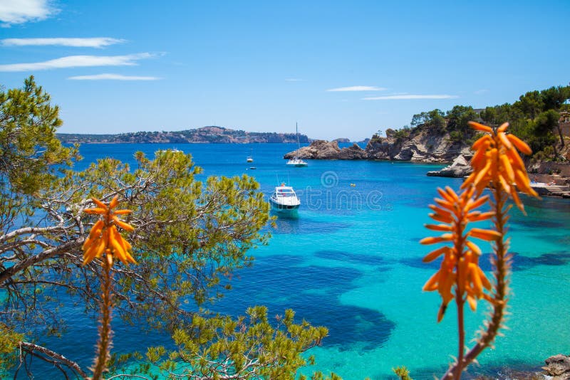 Vue de Cala Fornells dans Majorca images libres de droits Vue de Cala Fornells dans Majorca images libres de droits