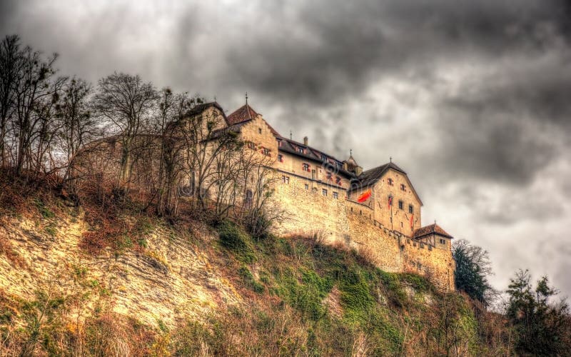 Vue de château de Vaduz image stock Vue de château de Vaduz image stock