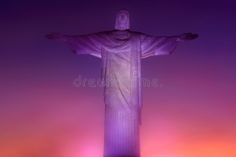Vue de Cristo Redentor le Christ le rédempteur en Rio de Janeiro images libres de droits