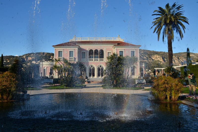 Front view on villa Rothschild, Cap Ferrat, French Riviera, France. Front view on villa Rothschild, Cap Ferrat, French Riviera, France