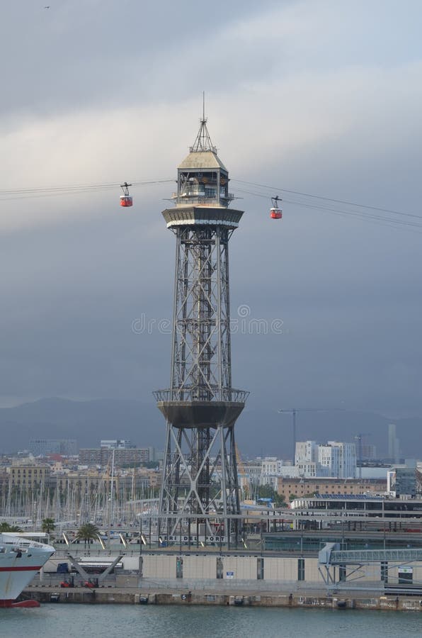 Vue de funiculaire de Barcelone. photo libre de droits Vue de funiculaire de Barcelone. photo libre de droits