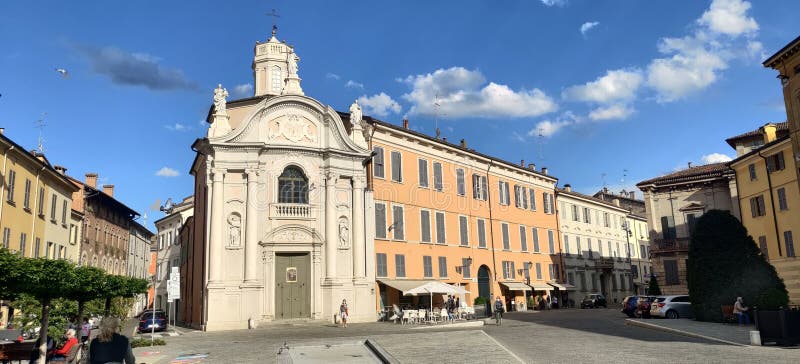 Vue de l'église de Cristo à Reggio Emilia Italie. images stock