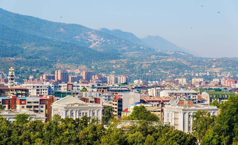 Vue de la ville de Skopje photographie stock Vue de la ville de Skopje photographie stock