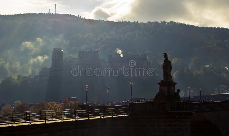 Vue de la ville Heidelberg photo stock Vue de la ville Heidelberg photo stock