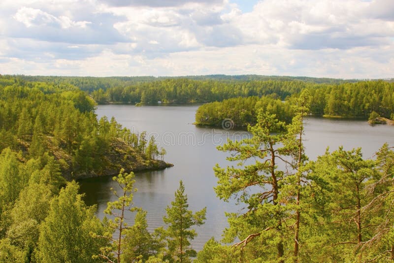 Vue de lac finland photo libre de droits Vue de lac finland photo libre de droits
