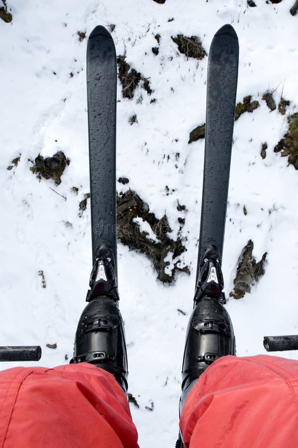 Vue depuis le télésiège images stock