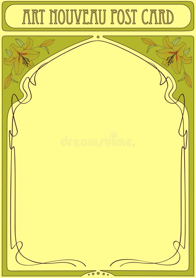 Vue de Nouveau d'art avec l'espace pour le texte illustration stock Vue de Nouveau d'art avec l'espace pour le texte illustration stock
