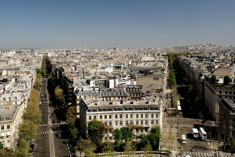 Vue panoramique de Paris photographie stock libre de droits