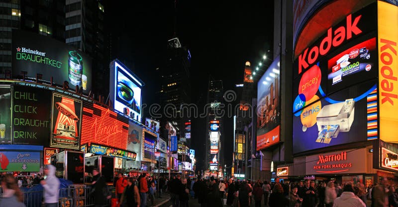 Vue panoramique de Times Square image stock