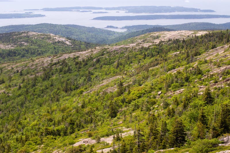 vue de sommet de montagne d'acadia photo stock vue de sommet de montagne d'acadia photo stock