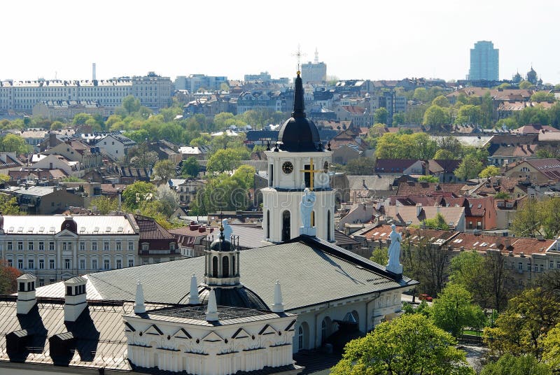 Vue de ville de Vilnius de château de Gediminas