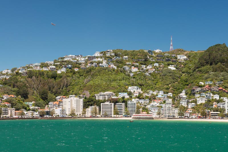 Vue de ville de Wellington, Nouvelle-Zélande image stock