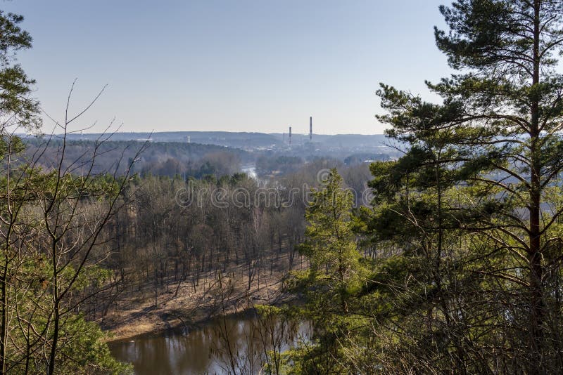 Vue depuis le sommet des collines de karoliniscaron kès réserve de paysage photos libres de droits