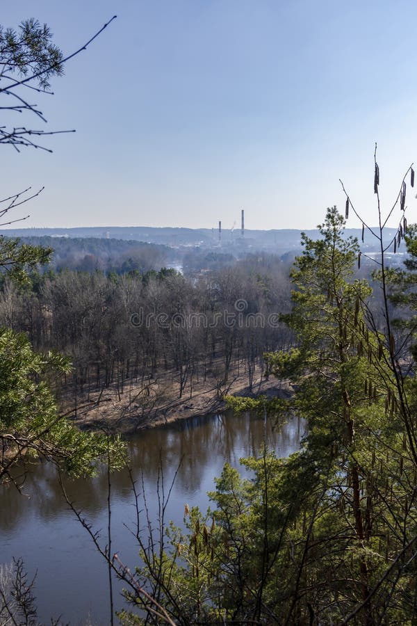 Vue depuis le sommet des collines de karoliniscaron kès réserve de paysage photo stock