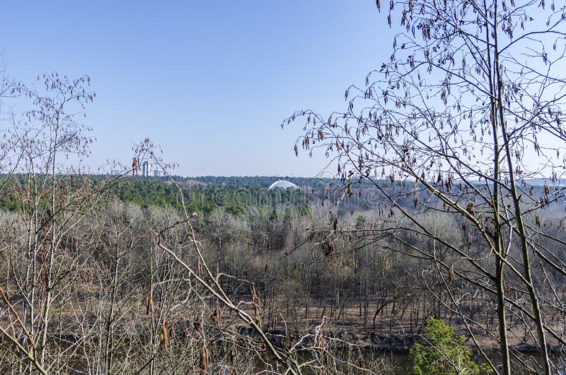Vue depuis le sommet des collines de karoliniscaron kès réserve de paysage photo libre de droits