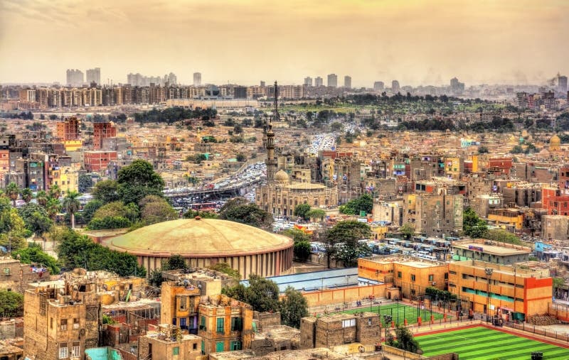 Vue du Caire de la citadelle photographie stock Vue du Caire de la citadelle photographie stock