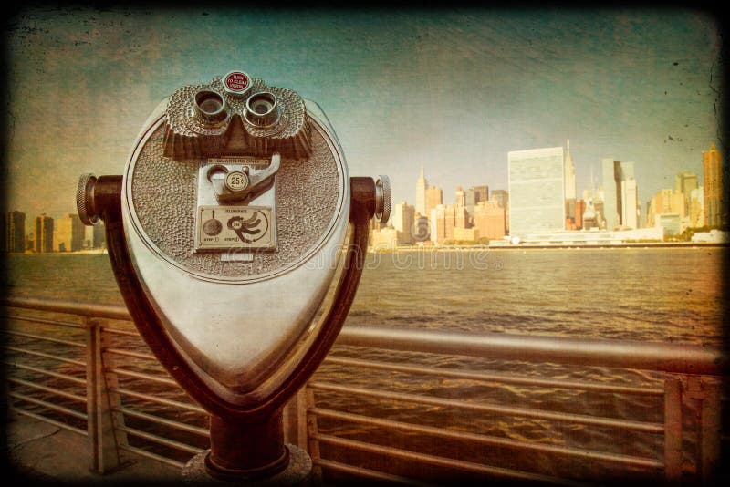 Vue du vintage NYC photos libres de droits Vue du vintage NYC photos libres de droits