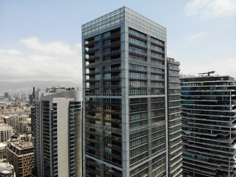 Vue en haut dessus du Liban Pays occidental de l'Asie et du Moyen-Orient qui s'appelle également la république Libanaise Photo aérienne créée par le bourdon Grand et beau capital de Beyrouth -