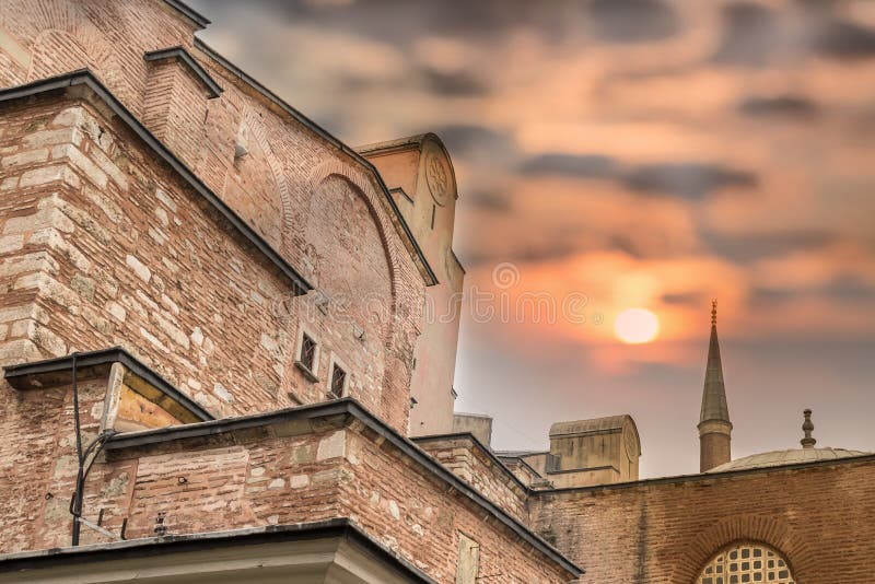 Vue extérieure de Hagia Sophia à Istanbul, Turquie image libre de droits Vue extérieure de Hagia Sophia à Istanbul, Turquie image libre de droits