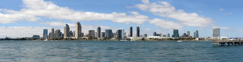 Vue panoramique d'horizon de San Diego image stock Vue panoramique d'horizon de San Diego image stock