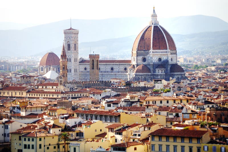 Vue panoramique de cathédrale de Florence, Firenze, Toscane, Italie image libre de droits Vue panoramique de cathédrale de Florence, Firenze, Toscane, Italie image libre de droits