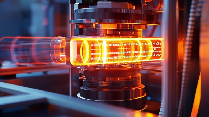 Vue rapprochée d'un chauffe à induction orné de capteurs thermiques intégrés et d'une lecture numérique en continu illustration de vecteur