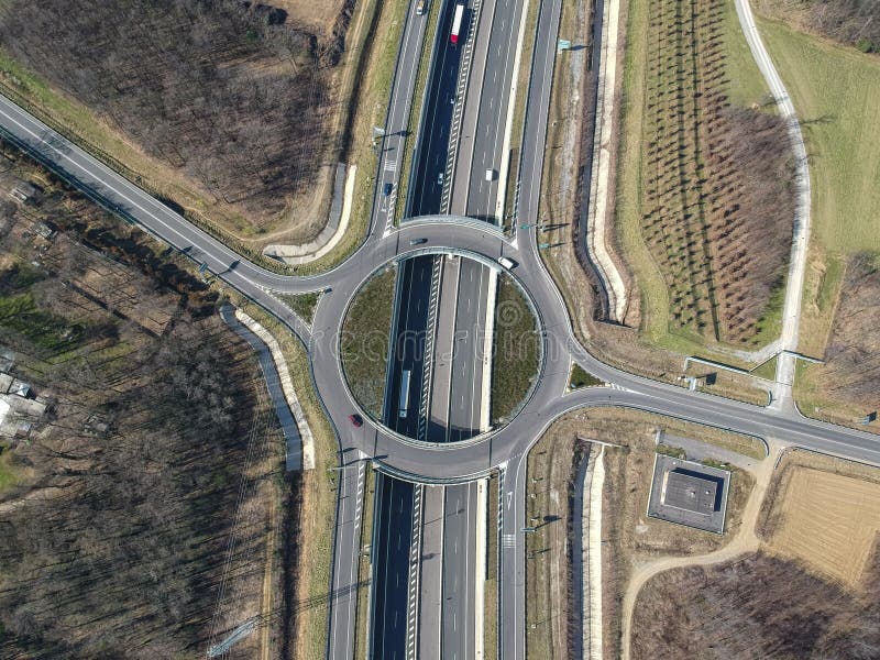 Vue a?rienne de rond point images stock Vue a?rienne de rond point images stock