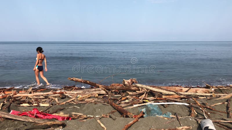 Vue statique de la plage banque de vidéos