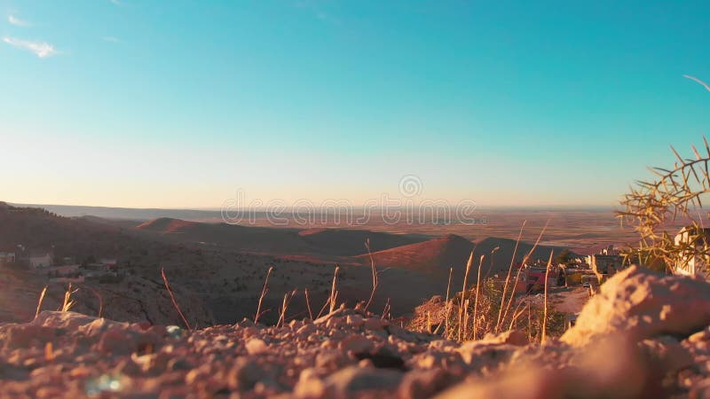 Vue statique paysage plat déserté clips vidéos