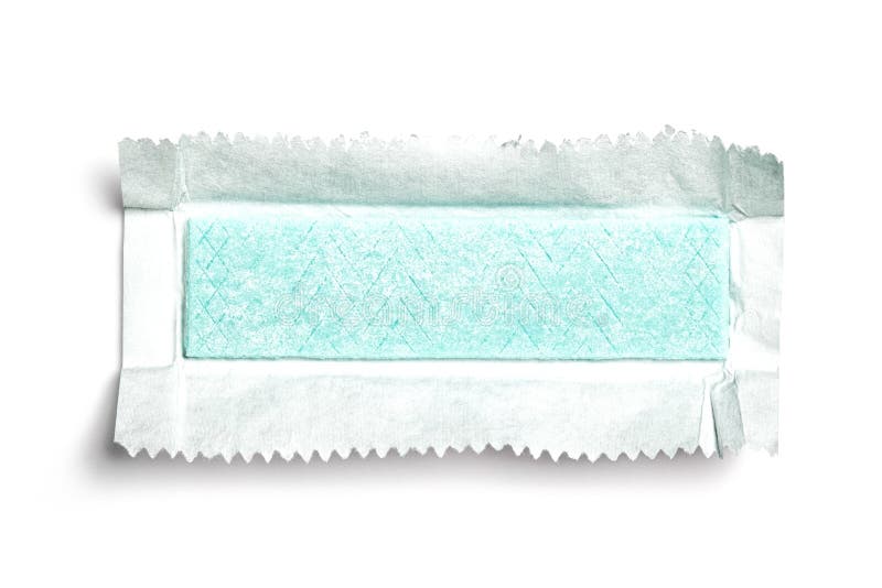 Vue supérieure de chewing-gum non emballé sur le fond blanc photo libre de droits Vue supérieure de chewing-gum non emballé sur le fond blanc photo libre de droits