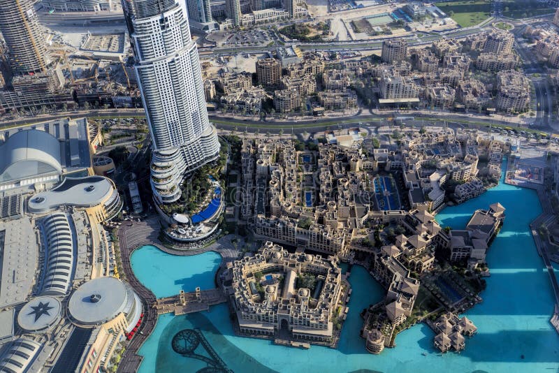 Vue sur Dubaï depuis le Burj Khalifa photo libre de droits