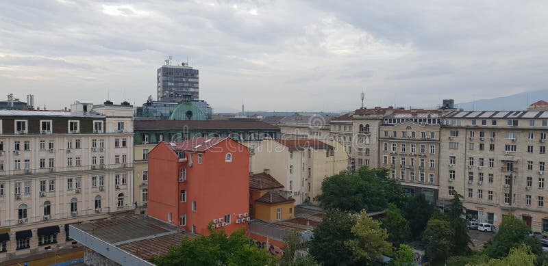 Vue sur la ville de Sofia, Bulgarie photos stock Vue sur la ville de Sofia, Bulgarie photos stock