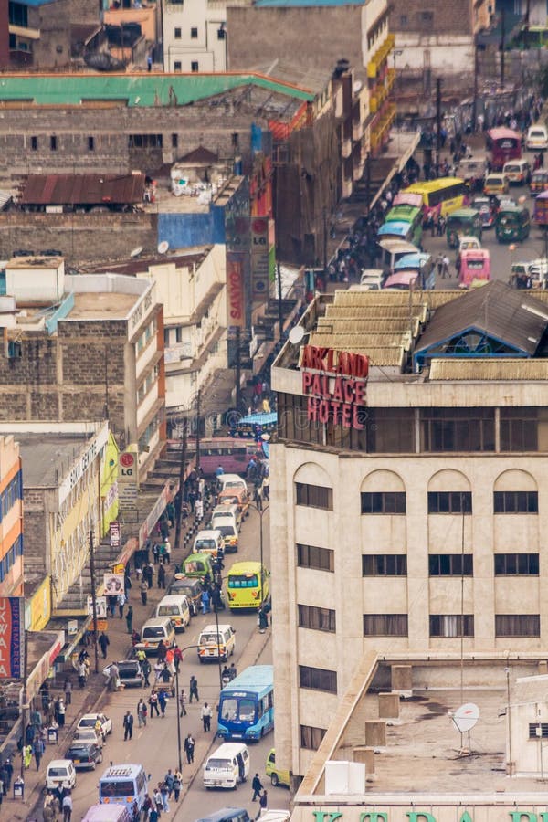 Vue sur le district des affaires central de Nairobi image stock Vue sur le district des affaires central de Nairobi image stock