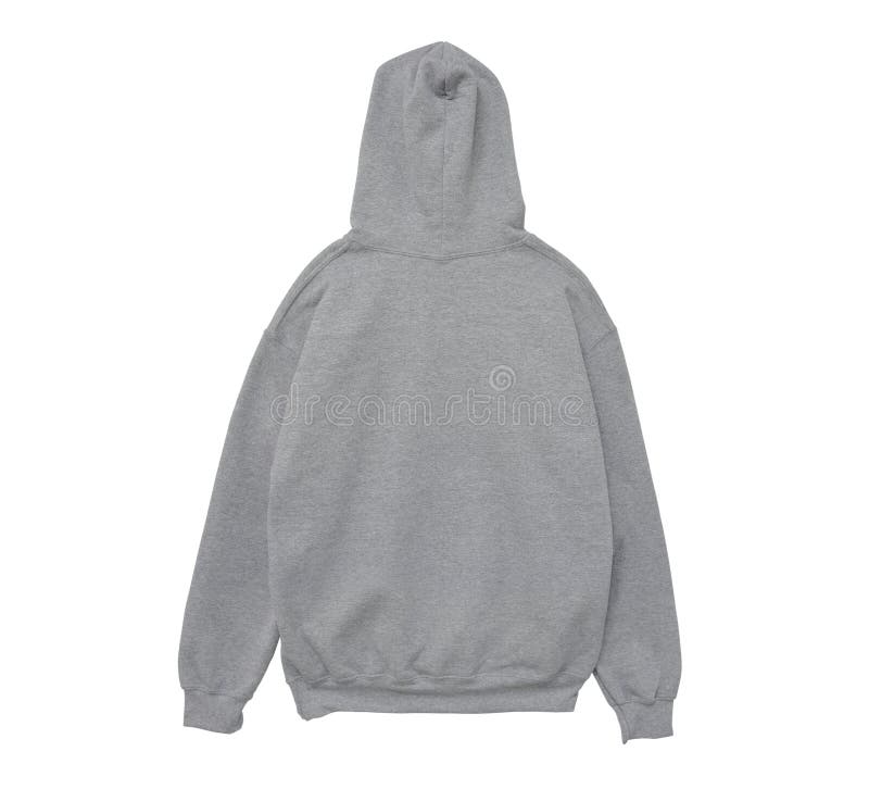 Vue vide de dos de gris de couleur de pull molletonné de hoodie photo libre de droits Vue vide de dos de gris de couleur de pull molletonné de hoodie photo libre de droits