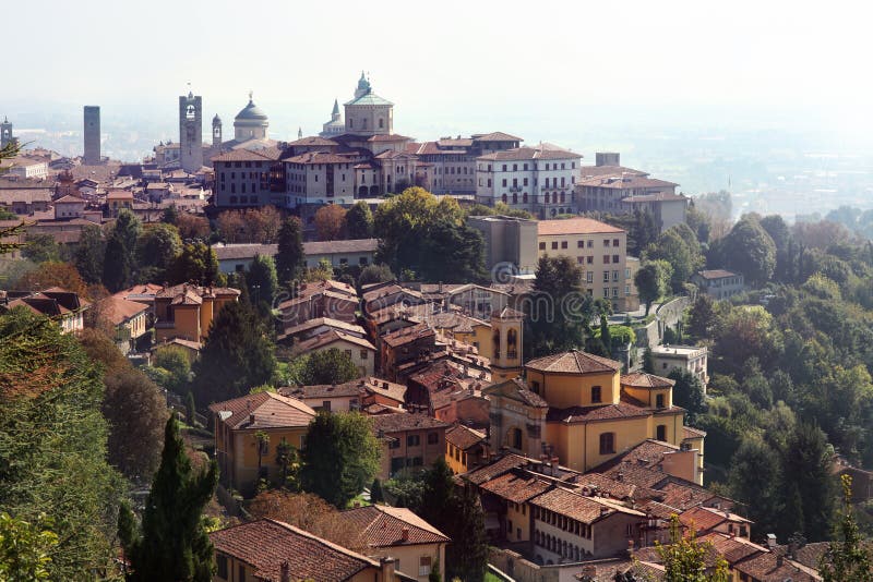 Vue à Bergame, Italie images libres de droits Vue à Bergame, Italie images libres de droits